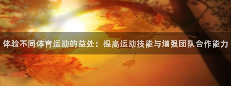 3377体育app下载安装：体验不同体育运动的益处：提高运动技能与增强团队合作能力